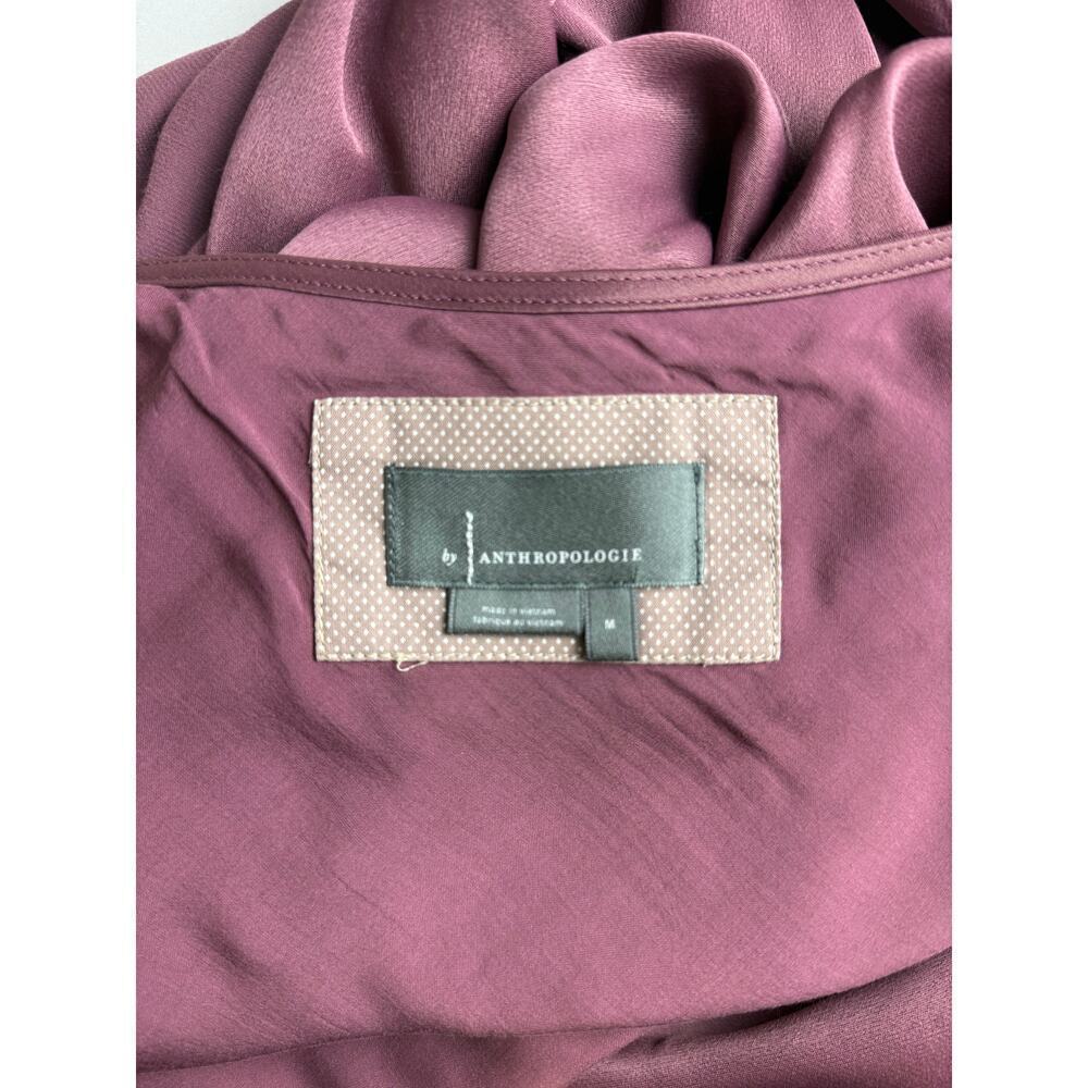 Anthropologie Elyse Plum Satin Slip Midi Dress - Size M - Picture 10 of 10